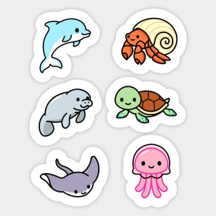 Beach Animals Sticker Pack Sticker